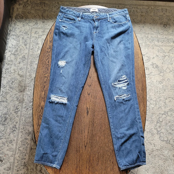 Paige Jimmy Jimmy Skinny Distressed Jeans Size Women's 32 - Picture 2 of 12